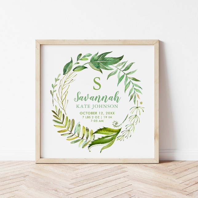 Póster Boho deja estadísticas personalizadas de nacimient (Subido por el creador)