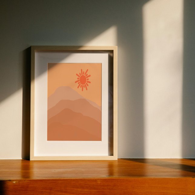 Póster Boho Desert Sunset Abstract Art (Subido por el creador)