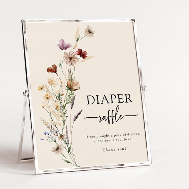 Póster Boho Diaper Raffle Poster (Boho Diaper Raffle Poster - Frame not included
)