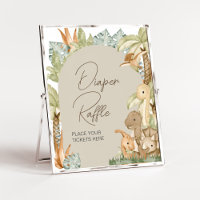 Boho Dinosaur Baby Shower Diaper Raffle