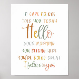 Póster Boho En Funda Nadie Le Dijo A Su Poster