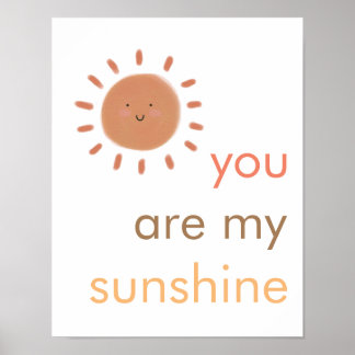 Póster Boho "Eres mi sol" Smiley Sun