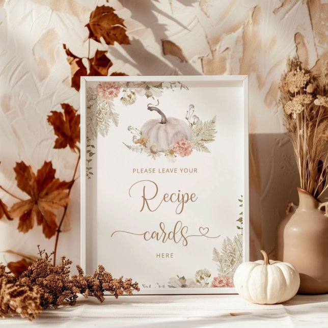 Póster Boho fall deja tu tarjeta de la receta aquí poster (Subido por el creador)