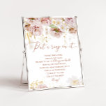 Póster Boho floral garden dont say bride bridal shower<br><div class="desc">Boho floral garden dont say bride bridal shower poster. Boho floral "put a ring on it" bridal shower game. 
Matching items available.</div>