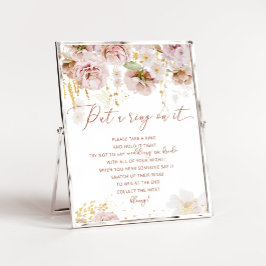 Póster Boho floral garden dont say bride bridal shower
