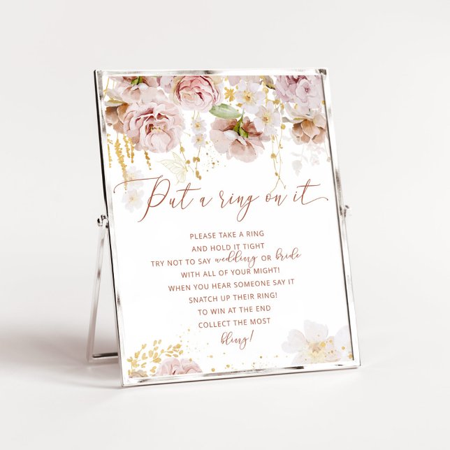 Póster Boho floral garden dont say bride bridal shower (Subido por el creador)