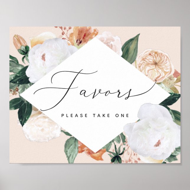 Póster Boho florece el Rótulo de la boda (Frente)