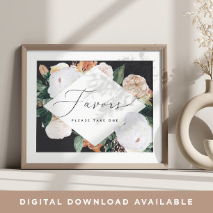 Póster Boho florece el Rótulo de la boda
