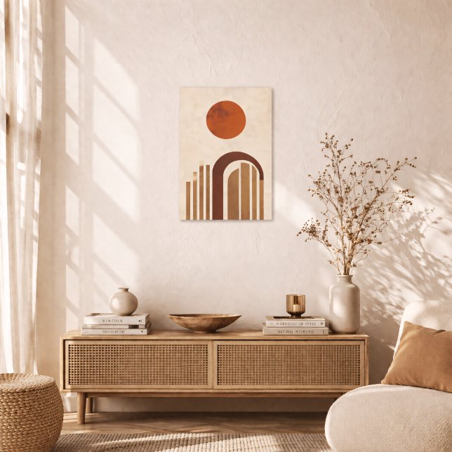 Póster Boho Geometric Arch Minimal Terracotta Abstract (Subido por el creador)