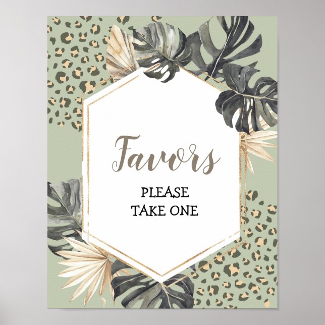 Póster Boho Green Sage Boy Wild Un Cumpleaños Favorece Al (Frente)