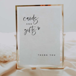 Póster Boho Heart Cards & Gifts Rótulo Baby Shower E100