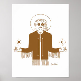 Póster Boho Hippie Rust Wall Art Print