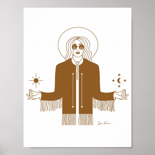 Póster Boho Hippie Rust Wall Art Print (Frente)