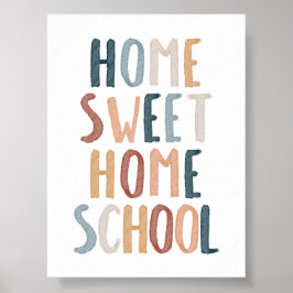 Póster Boho home dulce poster del colegio de secundaria
