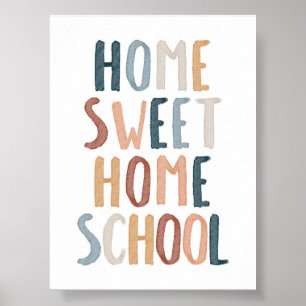 Póster Boho home dulce poster del colegio de secundaria