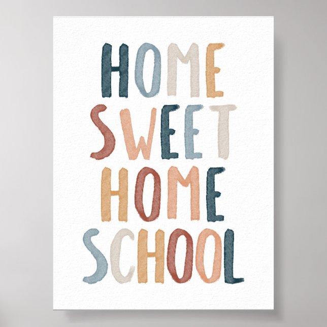 Póster Boho home dulce poster del colegio de secundaria (Frente)