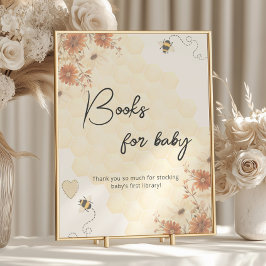 Póster Boho Honey Bee Baby Shower Boys For Baby