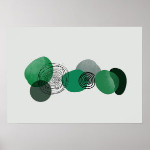 Póster Boho horizontal simple dibujos Boho Moda Aestheti