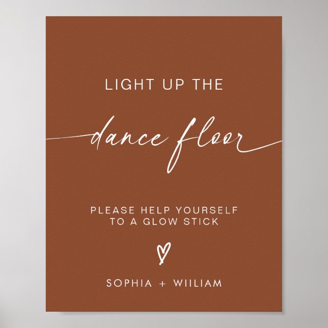 Póster Boho ilumina el piso de baile | Rótulo Glow Sticks (Frente)