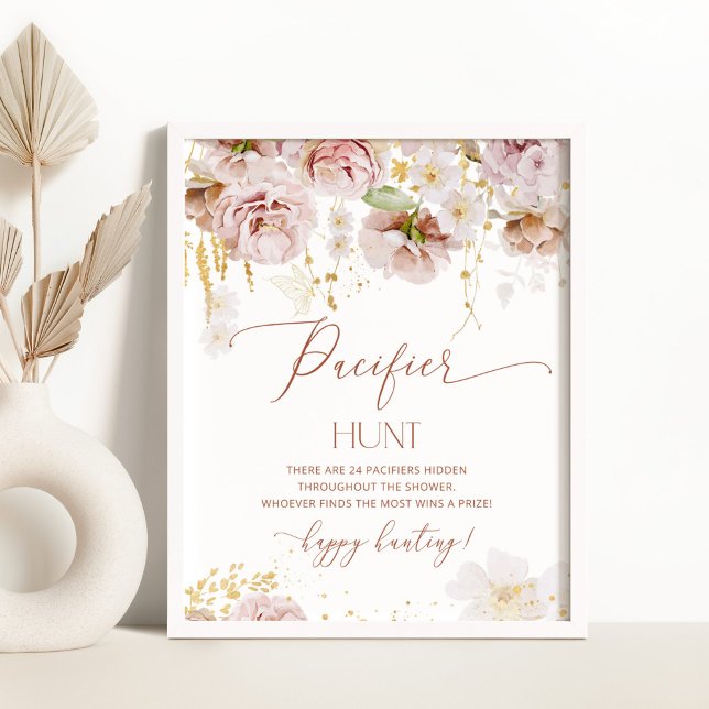 Póster Boho jardín floral Pacifier caza ducha bebé (Subido por el creador)