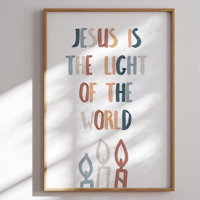 Póster Boho Jesús es la luz del poster mundial (Subido por el creador)