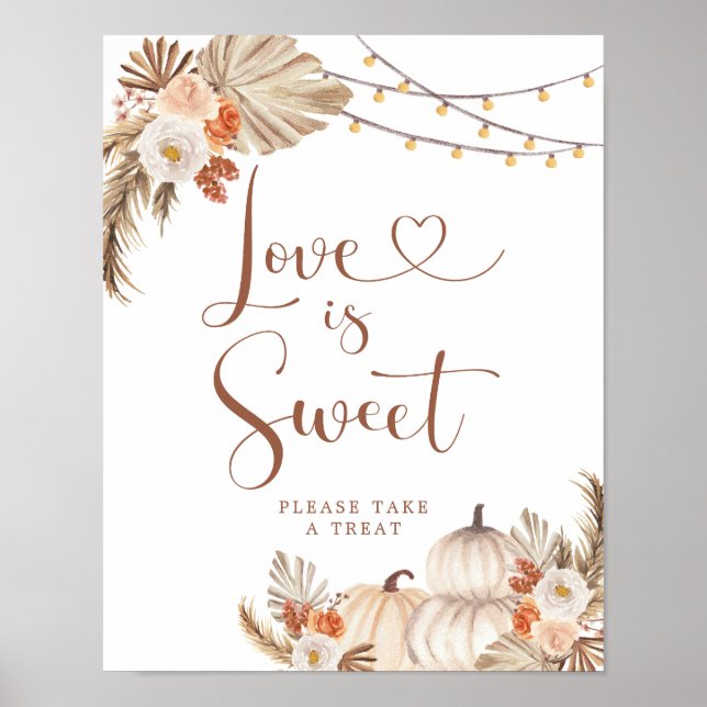Póster Boho La calabaza rusa se enamora es dulce (Frente)