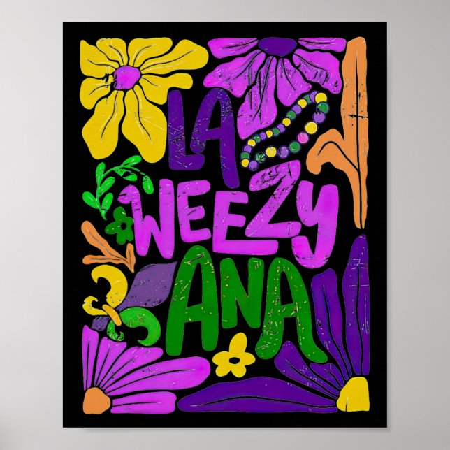 Póster Boho La Weezy Ana Mardi Gras Coquette Bow Louisian (Frente)