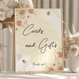 Póster Boho Little Honey Baby Shower Cards And Gifts Rótu