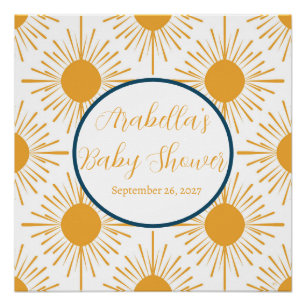 Póster Boho Little Ray de Sun Neutral Baby Shower
