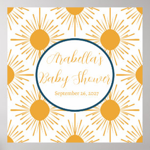 Póster Boho Little Ray de Sun Neutral Baby Shower