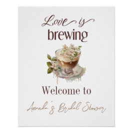 Póster Boho Love está preparándose Brunch Floral para Des