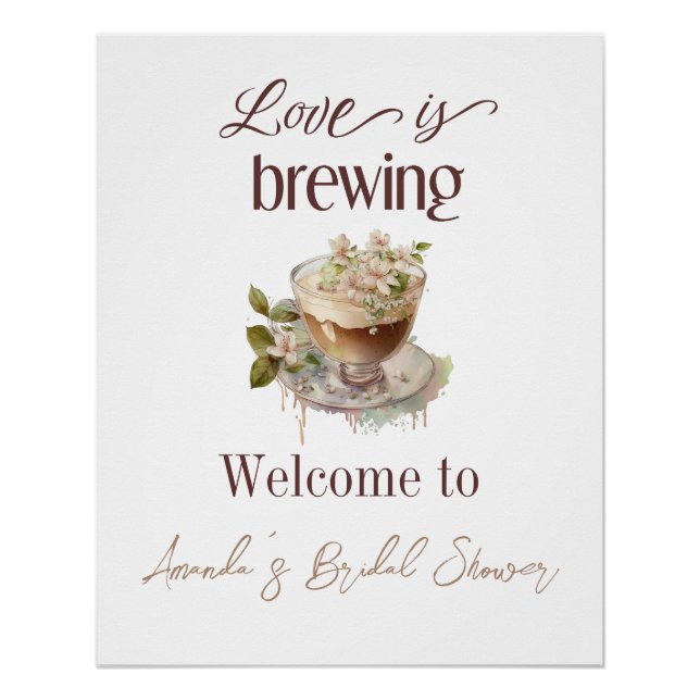 Póster Boho Love está preparándose Brunch Floral para Des (Anverso)
