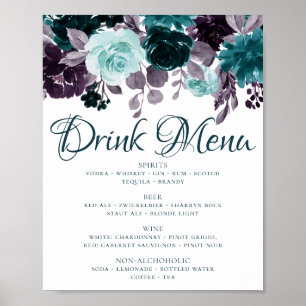 Póster Boho Malhumorado   Guirnalda Floral Teal Elección 