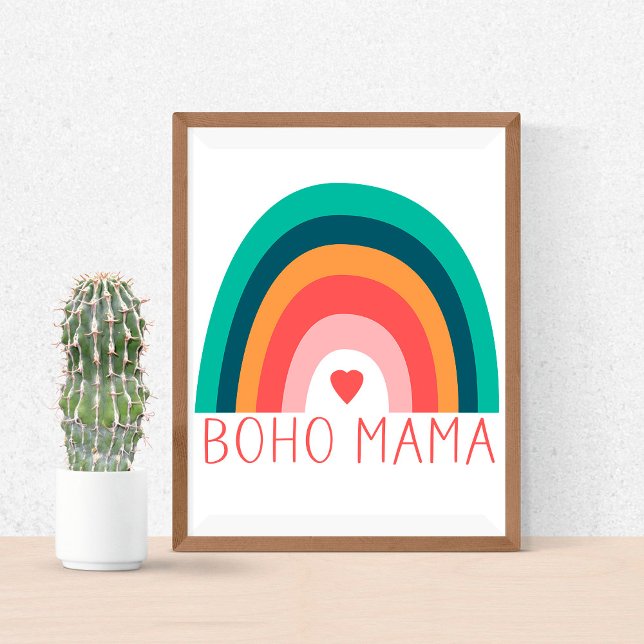 Póster Boho Mama Rainbow Colores brillantes modernos (Subido por el creador)