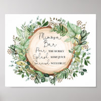 Boho Mimosa Bar Rústica Verdor Ducha de Novias