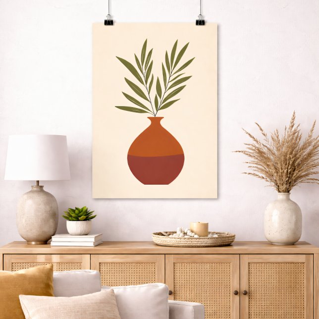 Póster Boho Minimal Vase Botanical Neutral Terracotta (Subido por el creador)