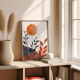 Póster Boho Minimalista botánico