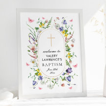 Boho Moda Wildflowers Baptism Bienvenida