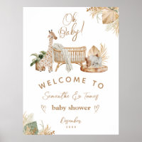 Boho Modern Heart Font Baby Shower