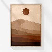 Boho Neutract Abstract Paisaje Desert Wall Art