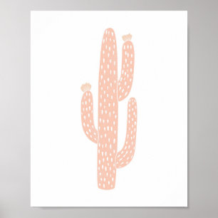 Póster Boho Neutral Blush Cactus Cacti Nursery Decor Baby