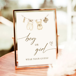 Póster Boho o She Boho Baby Clothes Gender Revelan