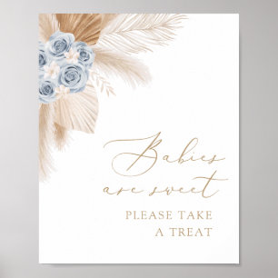 Póster Boho Pampas Grass Babies are Sweet Take a Treat Po