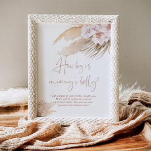 Póster Boho pampas hierba qué grande es el juego de la ba