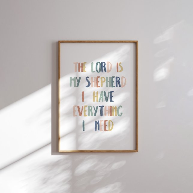 Póster Boho pastel El señor es mi pastor poster (Subido por el creador)