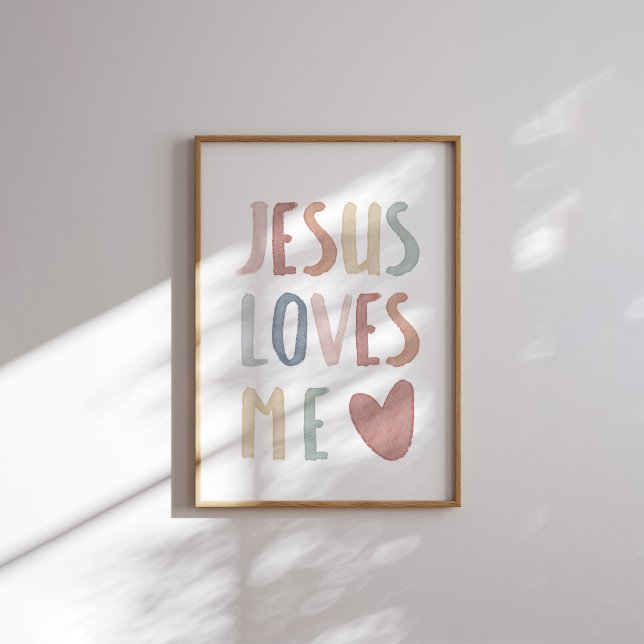 Póster Boho pastel Jesús me quiere imprimir (Subido por el creador)