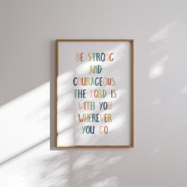 Póster Boho pastel sea fuerte y valiente poster