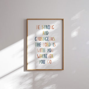 Póster Boho pastel sea fuerte y valiente poster