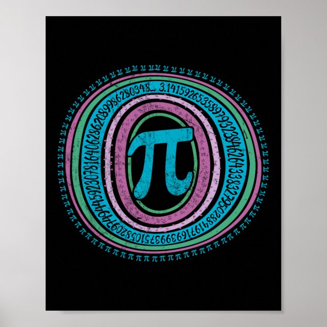 Póster Boho Pi Day 3.14 Math Geek 2 (Frente)
