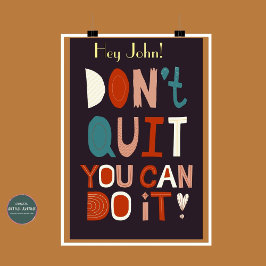 Póster Boho Poster motivacional no deja de hacerlo